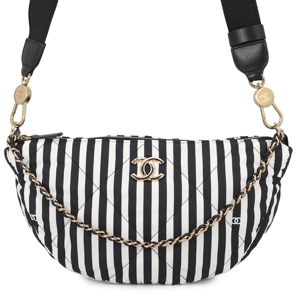 Chanel Shoulder Bag Coco Beach Mark Large Hobo Nylon AS4698 CHANEL 2-way Hand...